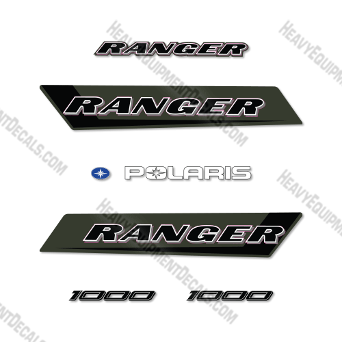 Fits Polaris Ranger 1000  Decal Kit UTV - Sage Green 1000, 1000, decal kit, utv, green