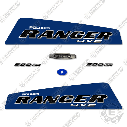 Fits Polaris Ranger 500 EFI 4X2 Decal Kit UTV - Blue 500, 500efi, decal kit, efi
