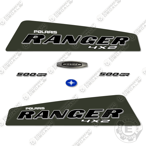 Fits Polaris Ranger 500 EFI 4X2 Decal Kit UTV - Green  500, 500efi, decal kit, efi