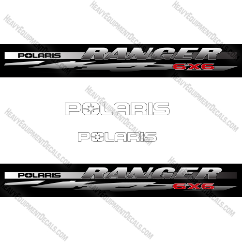 Fits Polaris Ranger 500 6X6 2002 Decal Kit UTV - CUSTOM BLACK!  decal kit, polaris ranger