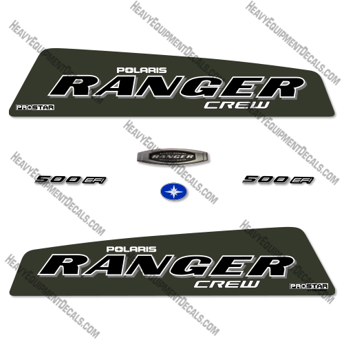 Polaris Ranger 500 EFI Crew Decal Kit UTV - Green - Aftermarket Kit    decal kit, polaris ranger, 