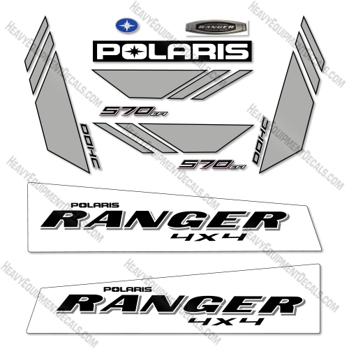 Polaris Ranger 570 2015 Decal Kit UTV - Custom White - Aftermarket Kit  decal kit, polaris ranger, 