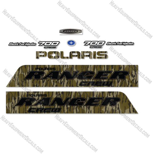 Fits Polaris Ranger 700 CREW 2004-2008 CAMO Bottomland Decal Kit Utility Vehicle  decal kit, polaris ranger, 