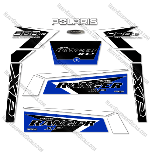 Fits Polaris Ranger 900 Decal Kit - Orange Madness Custom BLUE 900, 900 xp, 900efi, decal kit, efi