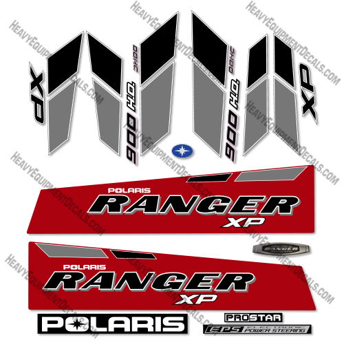 Polaris Ranger 900 XP EPS (2015) Decal Kit UTV - Red - Aftermarket Kit  decal kit, polaris ranger, 