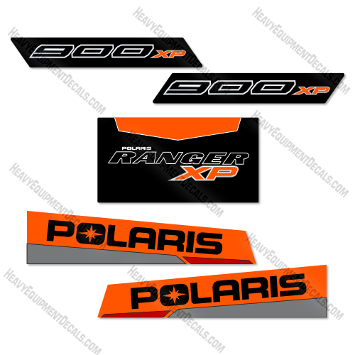 Fits Polaris Ranger 900XP 2015 LE Decal Kit UTV - ORANGE  decal kit, polaris ranger, 900xp