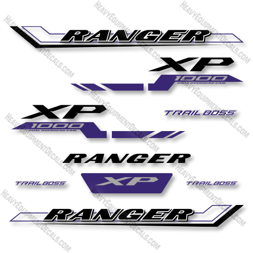 Polaris Ranger XP 1000 Trail Boss 2024 Decal Kit Utility Vehicle - Custom Purple- Aftermarket Kit  decal kit, polaris ranger, 