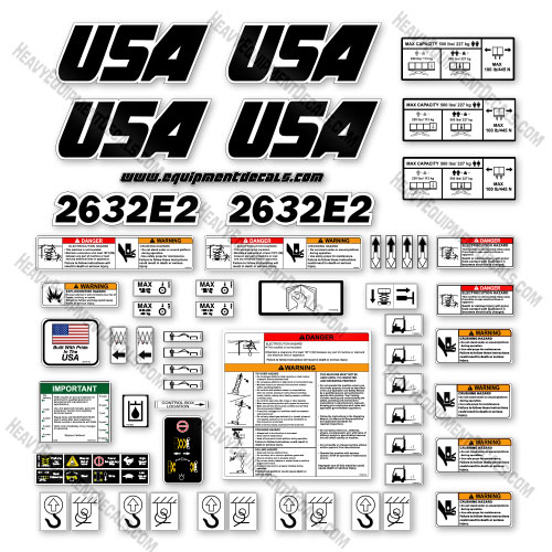 Custom USA Upgrade Fits JLG 2632E2 Scissor Lift - Aftermarket Kit 2632, 2632e, 2632e2, decal kit