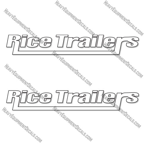 Rice Trailers Logo Decal Kit Trailer - 14 Inches- Aftermarket Kit  decals, decal kit 