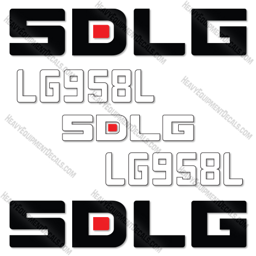 Fits SDLG LG958L Wheel Loader Decal Kit 