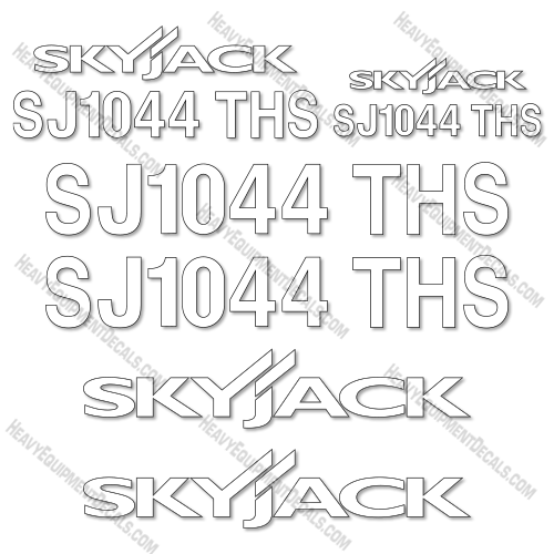 Fits SkyJack SJ1044THS Decal Kit Telehandler (White Cut ONLY)  1044, 1044th, sj1044, sj1044th, sky-jack, skyjack, 1044ths, sj1044ths