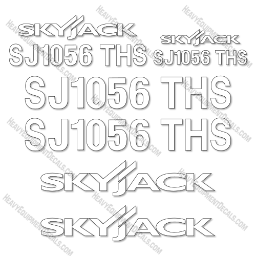 Fits SkyJack SJ1056THS Decal Kit Telehandler (White Cut ONLY) 1056, 1056th, sj1056, sj1056th, sky-jack, skyjack