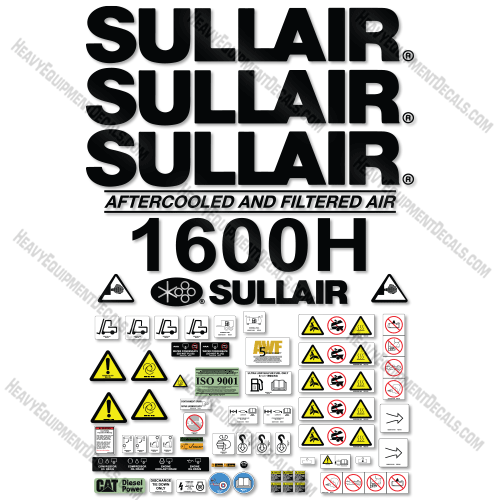 Fits Sullair 1600H Tier 3 Decal Kit Air Compressor 1600, 1600h