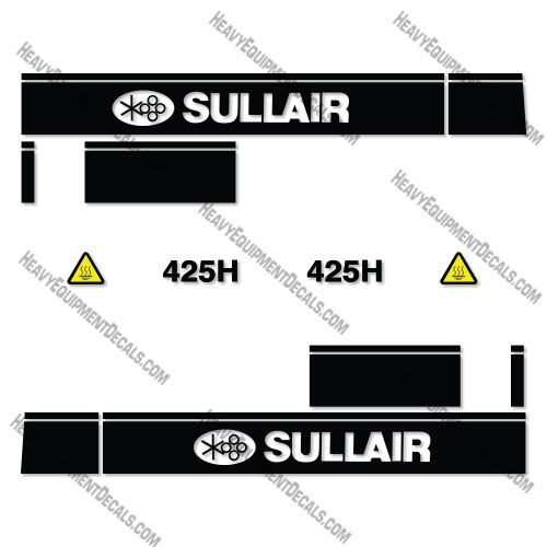 Fits Sullair 425H Decal Kit Air Compressor 425, decal kit, sollair, 425h