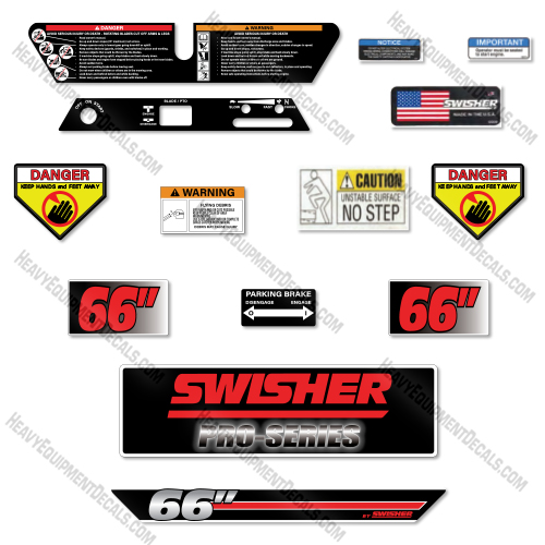 Fits Swisher Zero Turn Decal kit - 66" decal kit, zt, zt-66