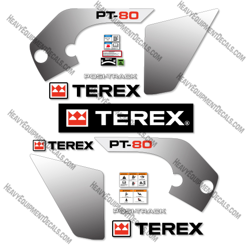 Terex PT-80 Decal Kit Compact Track Loader - Aftermarket Kit 