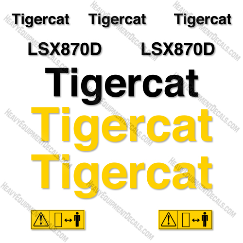 Fits Tigercat LSX870D Decal Kit Shovel Logger cat, decal kit, deere, tiger, 