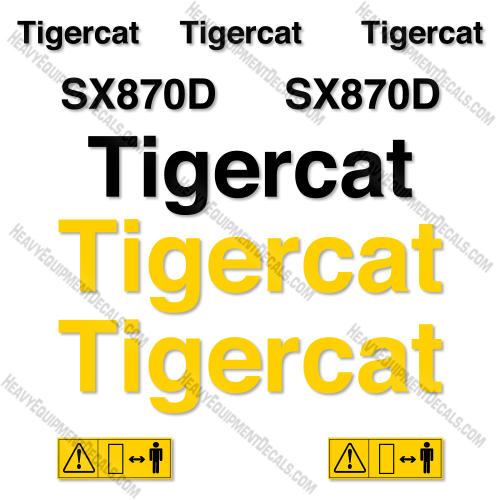 Fits Tigercat SX870D Decal Kit Feller Buncher cat, decal kit, deere, tiger, 