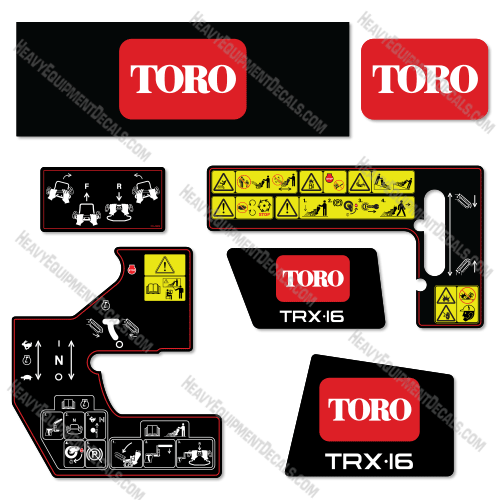 Fits Toro TRX-16 Decal Kit Walk-Behind Trencher 16, decal kit, trx-16, trx16