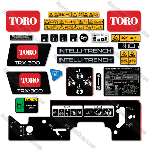 Toro TRX 300 Decal Kit Trencher- Aftermarket Kit  decal kit toro