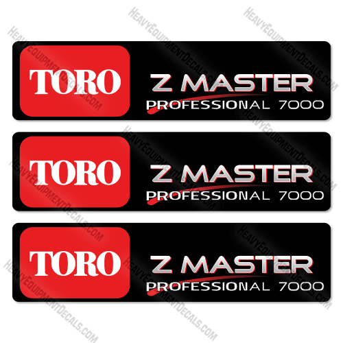 Fits Toro Z Master Professional 7000 Decal Kit Mower decal kit, toro