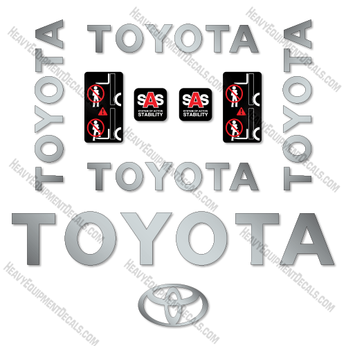 Fits Toyota 8FBCHU25 Decal Kit Forklift decal kit