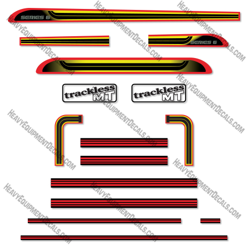 Trackless MT Series 6 Decal Kit Tractor - Aftermarket Kit 
