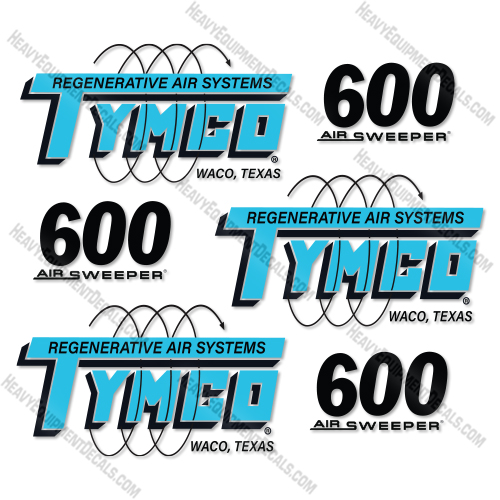 Fits Tymco 600 Decal Kit Street Sweeper 600, decal kit, sweep