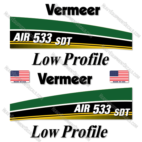Fits Vermeer Air 533 SDT Decal Kit Vacuum Excavator 533, air, air533, 533sdt, decal kit
