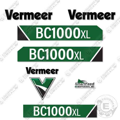 Fits Vermeer BC 1000 XL New Style Brush Chipper Decal Kit  bc 1000, bc 1000xl, bc-1000-xl, decal kit, john deere