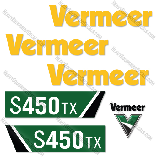 Vermeer S450TX Decal Kit Skid Steer - New Style- Aftermarket Kit  vermeer, decal kit, declas 