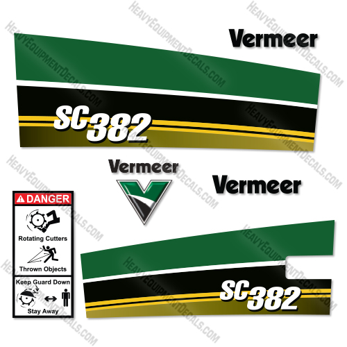 Vermeer SC382 Decal Kit Stump Cutter - Aftermarket Kit vermeer, decal kit, declas 