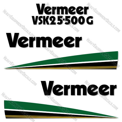 Fits Vermeer VSK25-500G Decal Kit Hydro Vacuum Excavator vsk25, 25, 500g, decal kit