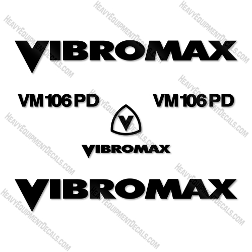 Fits Vibromax VM 106 PD Decal Kit Drum Roller  decal kit, vm, 605d, w605, w605d