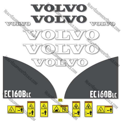 Fits Volvo EC160BLC Decal Kit Excavator 160, blc, decal kit, ec160, ec160blc
