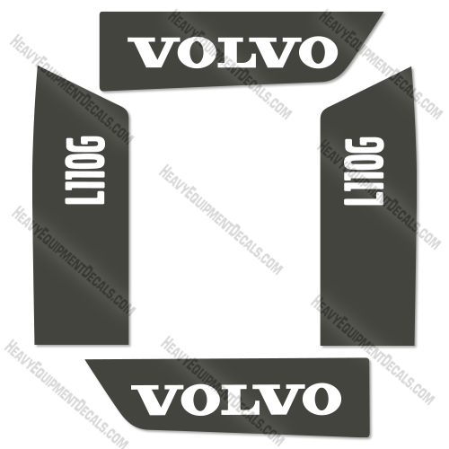 Fits Volvo L110G Decal Kit Wheel Loader 110, 110g, 120, 120g, decal kit, equipmentdecals, l110, l110g, l120, l120g, volvo