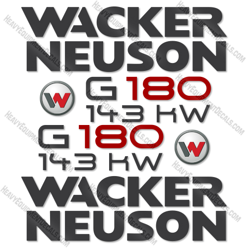 Fits Wacker Neuson G180 143KW Decal Kit Generator 