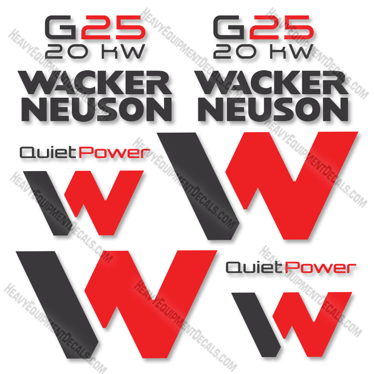 Fits Wacker Neuson G25 Decal Kit Generator - New Style 25, decal kit, g25