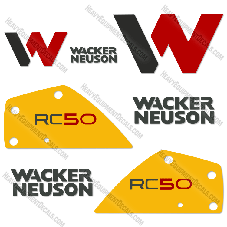 Fits Wacker Neuson RC50 Decal Kit Roller  50, decal kit, rc, rc50