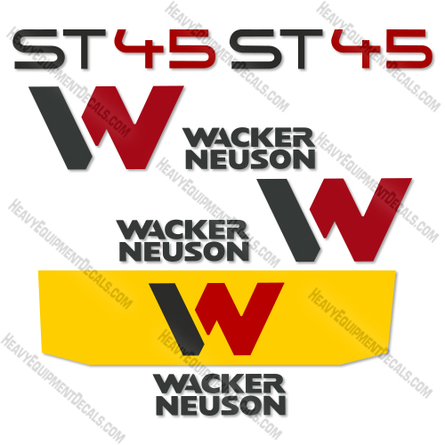 Fits Wacker Neuson ST45 Decal Kit Loader 2020+ 