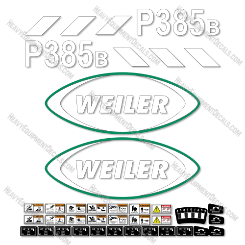 Fits Weiler P385B Decal Kit Paver - CUSTOM WHITE! 385, B, decal kit