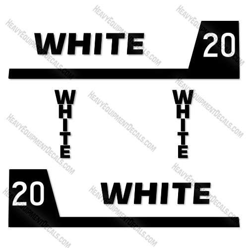 Fits White 20 Decal Kit my-20, my20, 20