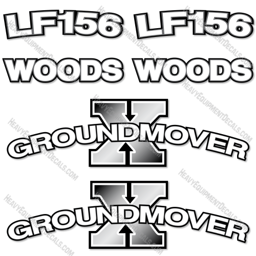 Fits Woods LF156 Decal Kit Front End Loader Attachment 156, decal kit, lf156, lf-156
