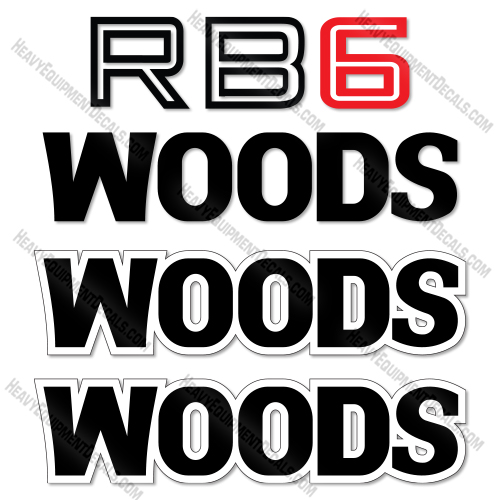 Fits Woods RB6 Decal Kit Rear Blade 6, rb6, rb-6
