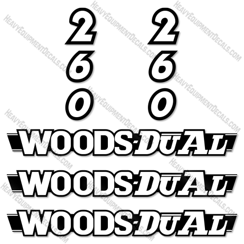 Fits Woods Dual 260 Decal Kit Tractor   decal kit