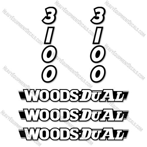 Fits Woods Dual 3100 Decal Kit Loader  decal kit