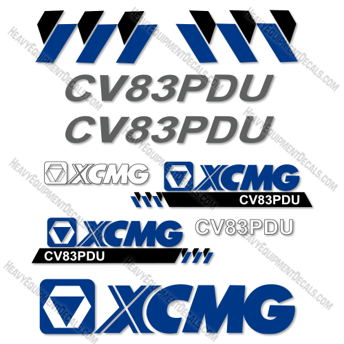 Fits XCMG CV83PDU Decal Kit Roller decal kit, XC, xcmg, cv83, 83pdu, cv83pdu