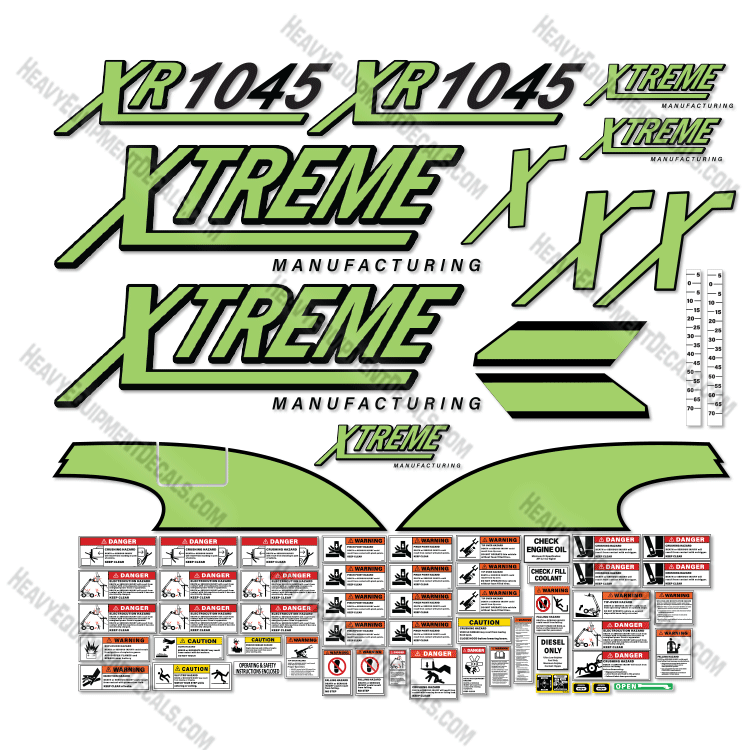 Fits Xtreme XR1045 Decal Kit Telehandler Forklift 1045, decal kit, XR1045, XR-1045