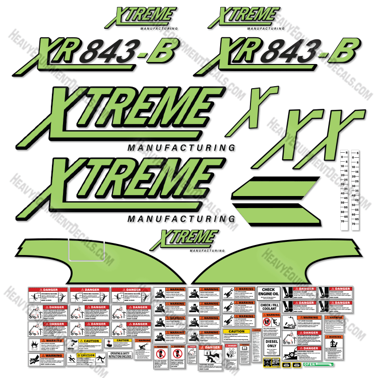 Fits Xtreme XR843-B Decal Kit Telehandler  843, decal kit, xr, xr-843-B, xr843-B,843-B 