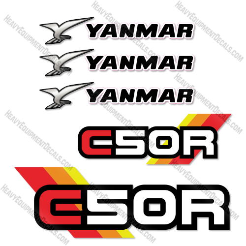 Fits Yanmar C50R 3C Decal Kit Crawler 